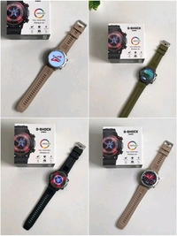 Trending G-shock Avengers Design Smart Watch With Wallpaper Change And Calling, LED display - Cream