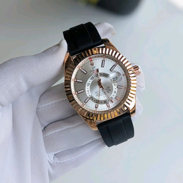 V9 Analog Quartz Movement Watch With High Quality Strap Best finishing Body & Case - White