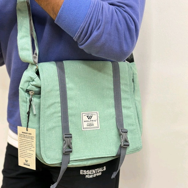 Vintage High-capacity Canvas Slouchy Tote Bag | Ultra Sporty Messenger Sling Bag For Multipurpose Use - SRVB1