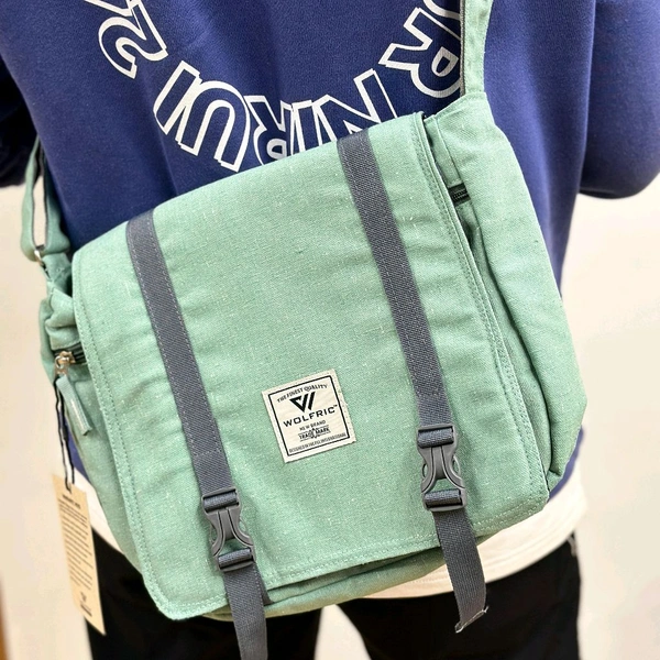 Vintage High-capacity Canvas Slouchy Tote Bag | Ultra Sporty Messenger Sling Bag For Multipurpose Use - SRVB1