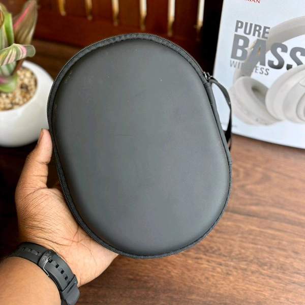 Wireless Active Noise Cancellation Over-Ear Headphones, BT 5 Foldable Headset, Dual Device Connection Upto 8-Hour Battery Life, For Travel Home Office - Black