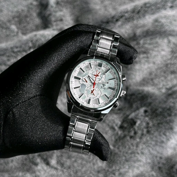 WooTime Analog Premium Collection With High Quality Strap Best Finishing Body & Case - White