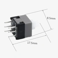 6 Pin-Push Switch With Self Locking Action – White/Black