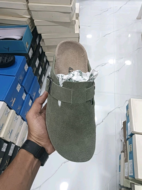 IX Armis Royal King Suede Leather Sandals - 8, Forest Green