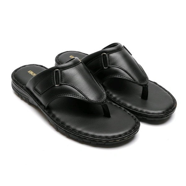 AmburLeather.in Ambur Leather Pandiyan Pride Sandals - 9, Royal Black