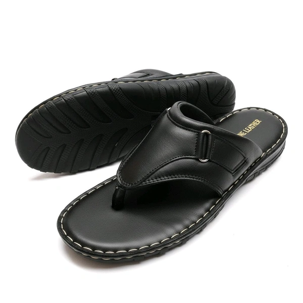 AmburLeather.in Ambur Leather Pandiyan Pride Sandals - 10, Royal Black