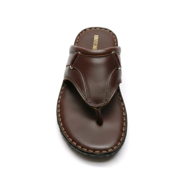 AmburLeather.in Ambur Leather Pandiyan Pride Sandals - 6, Choco Brown