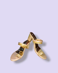 SHOETOPIA Shoetopia Women Gold Heels Sandal - White, 7, Sandal