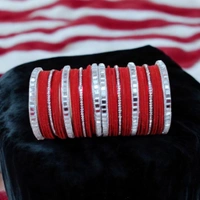 Skb New fancy  Beautiful Red Chuda Set - Red, 2.6