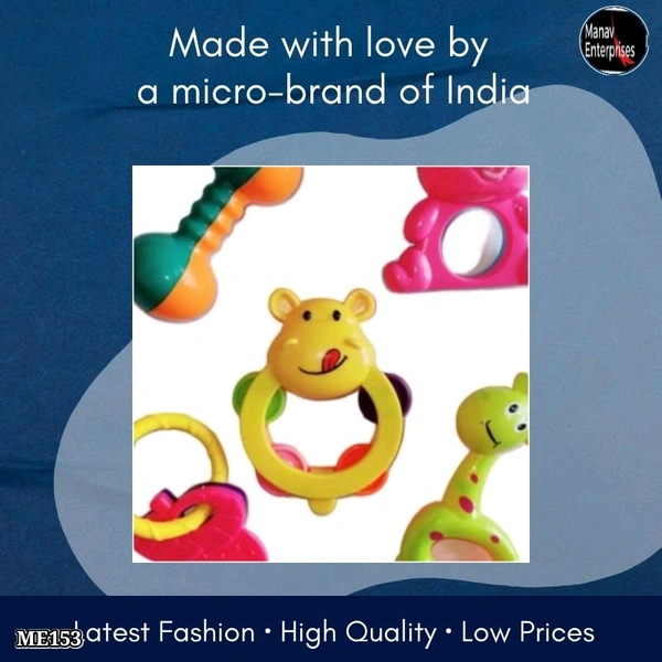 Realistic Plastic Rattle Toy Set