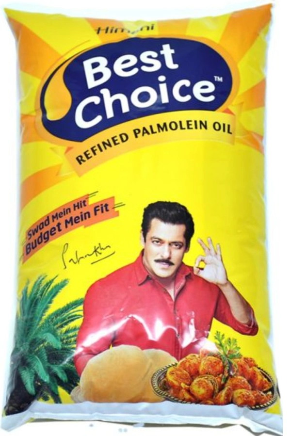 Best Choice Refined Palmolein Oil 850 gm × 12 Pouch