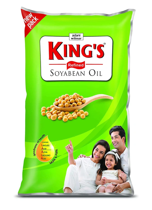 King Refined Soyabean Oil 1 L × 16 Pouch