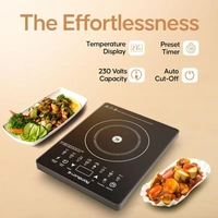 Longway Touchcook IC 2000 Watt Induction Cooktop with Auto Shut-Off & Over-Heat Protection | 1-Year Warranty | (Black, Touch Button)