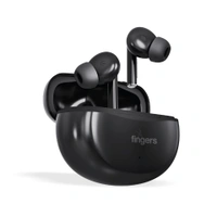 FINGERS Go-Hi-3 True Wireless Earbuds (17.5 hours Playtime | In-built Mic with Surround Noise Cancellation (SNC) Technology| Immersive Bass | IPX4 Sweat Resistant | Type-C Fast Charging | Voice Assistant)