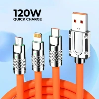 3 in 1 120W Fast Charging Cable | For iOS & Android