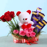 Chocolate And Roses Basket