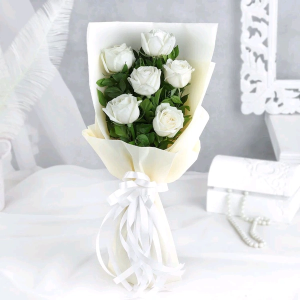 White Roses Bouquet 
