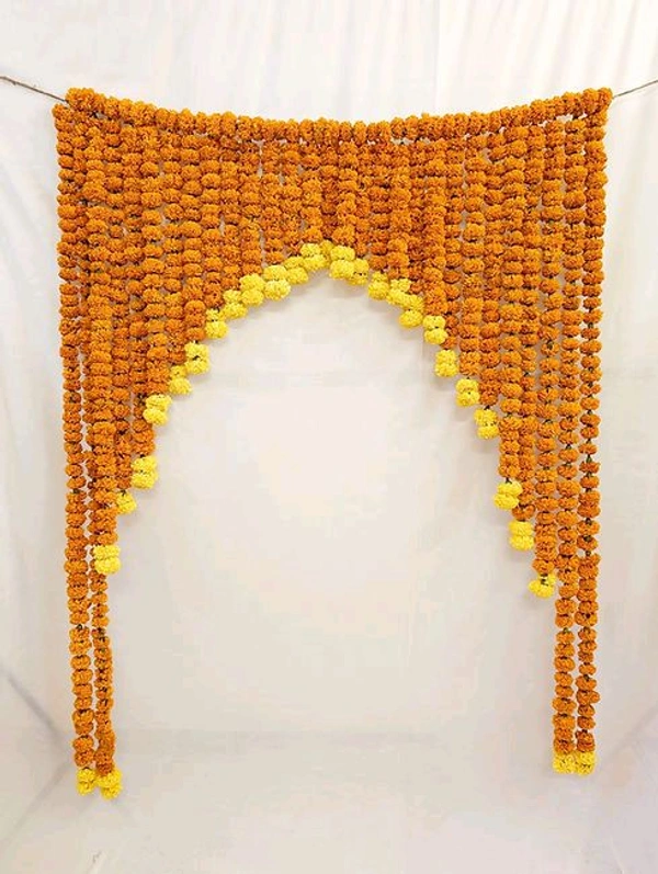 Orange Marigold Toran - 8 Feet