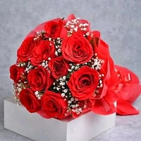 Red Roses Bunch With Ferrero Rocher Chocolate 