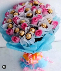 Ferrero Rocher And Roses Bouquet 