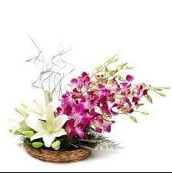 lily and orchids bouquet