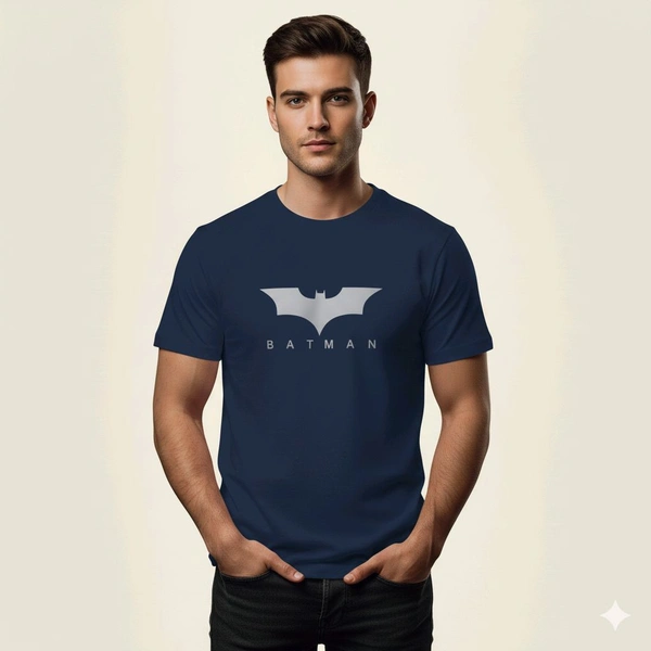 Batman Dark Blue Tshirt For Men Polyester