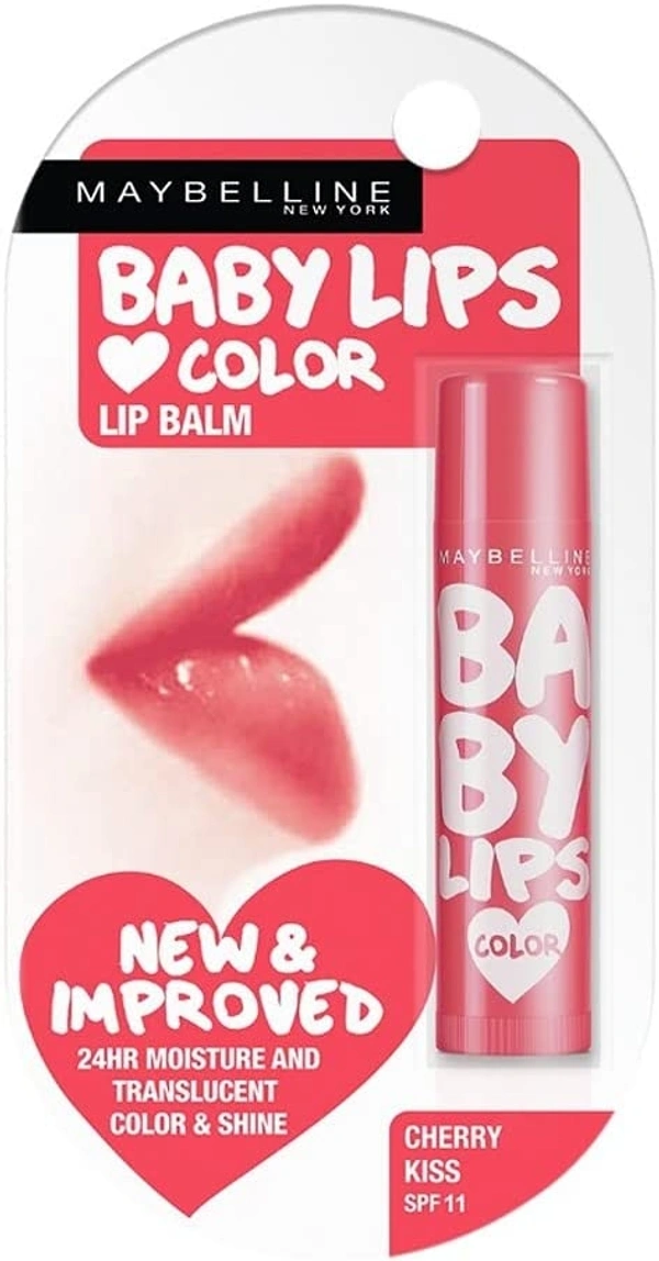Maybelline New York Baby Lips Lip Balm, Cherry Kiss, Maybelline Baby Lips Lip Balm,50 Rupees Off Cherry Kiss, 4g