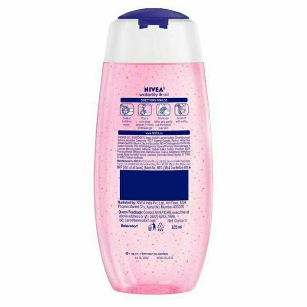 NIVEA Shower Gel, Water Lily & Oil Body Wash, Women, 250ml