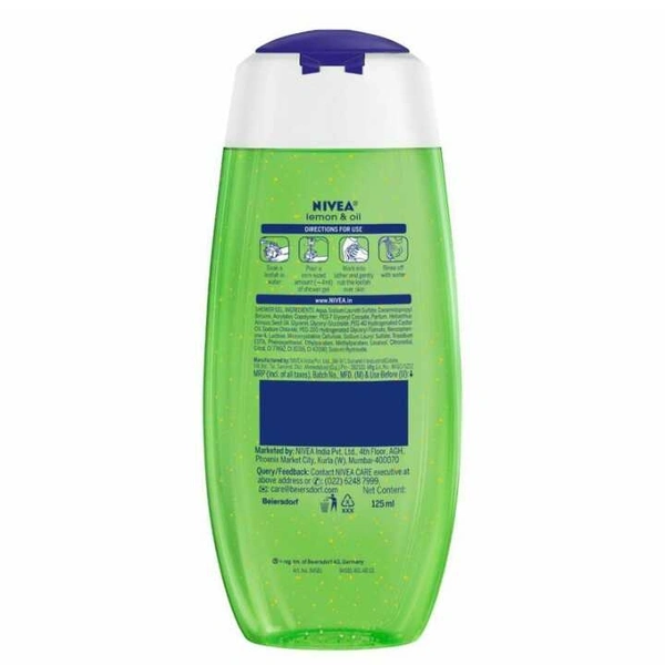 NIVEA Shower Gel, Lemon & Oil Body Wash, Women, 250ml