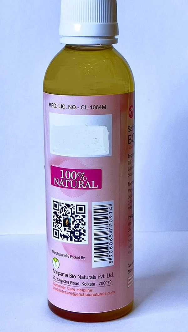 ARISH BIO-NATURAL Saffron Body Oil for Dry skin [Big]