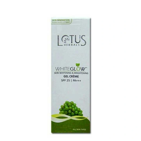 Lotus Herbals WhiteGlow Skin Whitening And Brightening Gel, Face Cream with SPF-25, for all skin types ,18g