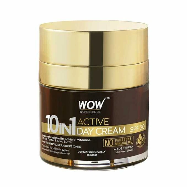 WOW 10 in 1 Active Miracle No Parabens & Mineral Oil Day Cream, 50mL