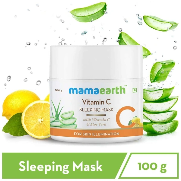 Mamaearth Vitamin C Sleeping Mask, Night Cream For Women, for Skin Illumination - 100 g