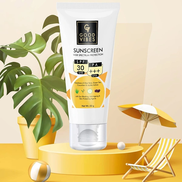 Good Vibes Wide Spectrum Protection Sunscreen With SPF 30 (50 g)|