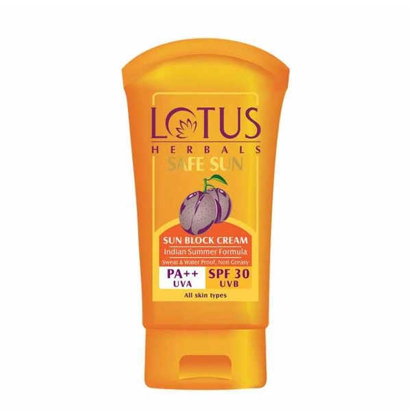 Lotus Herbals Safe Sun Block Cream SPF 30,100g