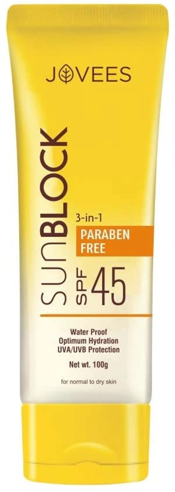 JOVEES Sunscreen SPF 45 - 100 Grams Cream