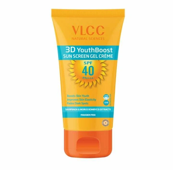 VLCC 3D Youth Boost Sunscreen Gel Creme SPF40 PA +++ ,100gm