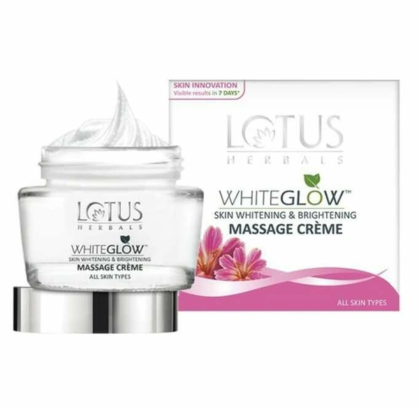 Lotus Herbals Whiteglow Skin Whitening And Brightening Massage Creme, 60g