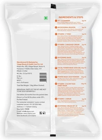 O3+ Bridal Facial Kit Vitamin C Glowing Skin for Bright and Radiant Complexion Suitable for All Skin Types (136g, Single Use)