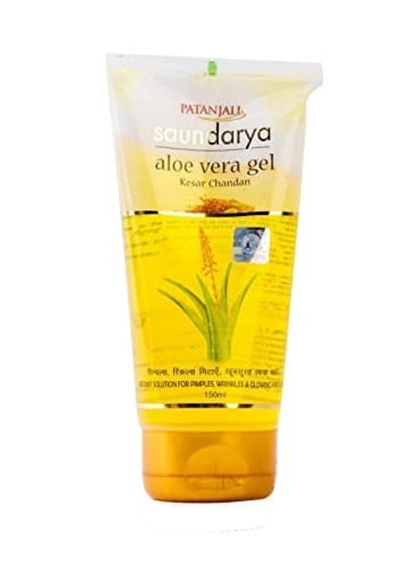 Patanjali Saundarya Aloe Vera Gel Kesar Chandan 150ml