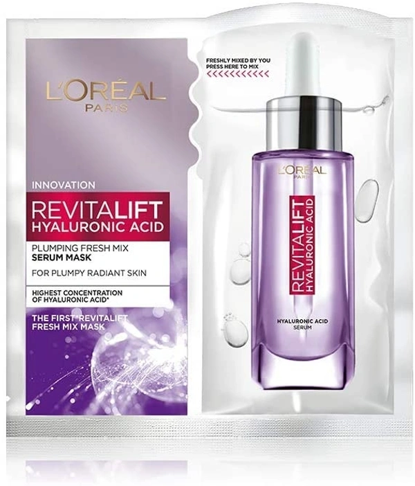 L'Oréal Paris Revitalift Hyaluronic Acid Fresh Mix Serum Sheet Mask, 33g