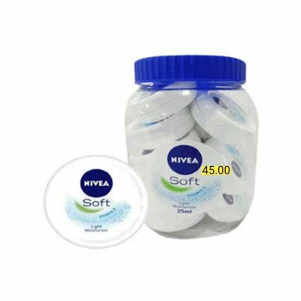 Nivea soft Light Moisture for face Hand & Body Non sticky cream with vitamin E Jojoba oil , 25ml *11 + 1 free*