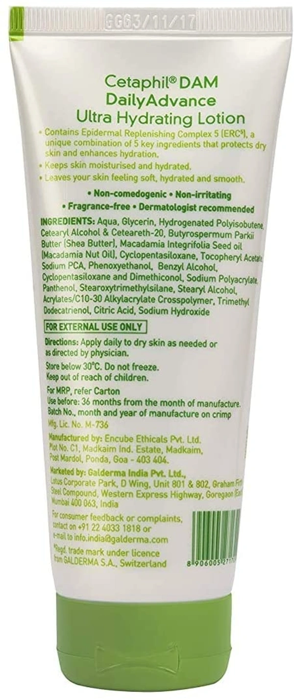 Cetaphil Dam Daily Advance Ultra Hydrating Lotion, Shea Butter, 30 g