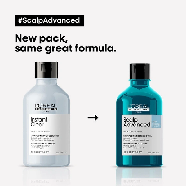 Loreal Professionnel Scalp Advanced Anti-Dandruff Dermo-Clarifier Shampoo - Formerly Instant Clear  Loreal Professionnel Scalp Advanced Anti-Dandruff Dermo-Clarifier Shampoo 300Ml