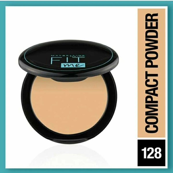 Maybelline New York Fit Me 12Hr Oil Control Compact, 128 Warm Nude, 8g