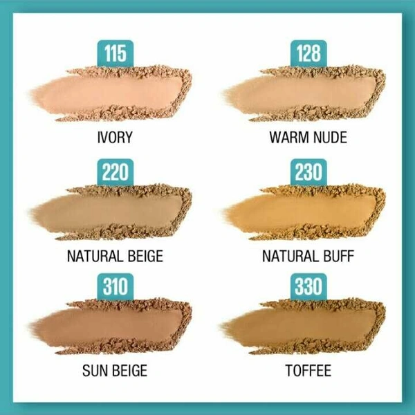 Maybelline New York Fit Me 12Hr Oil Control Compact, 128 Warm Nude, 8g