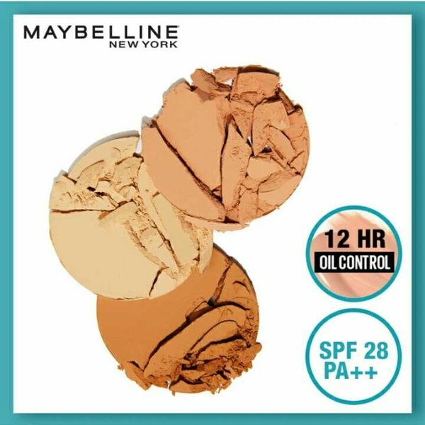 Maybelline New York Fit Me 12Hr Oil Control Compact, 128 Warm Nude, 8g
