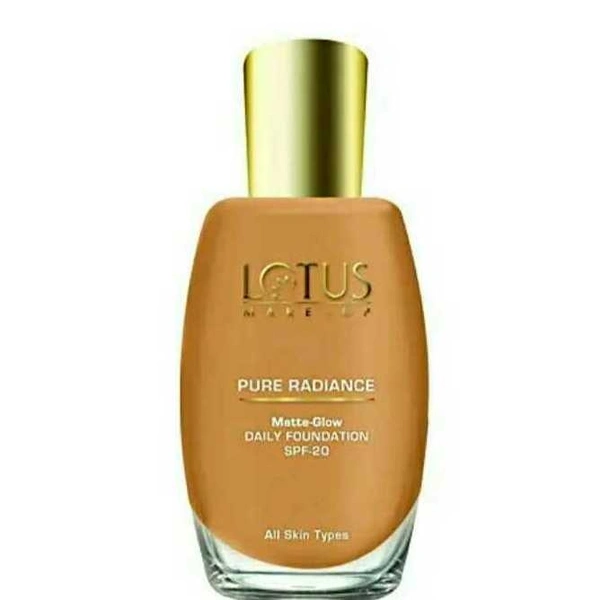 Lotus Herbals Pure Radiance Matte-Glow Daily Foundation SPF 20, Caramel, 25ml