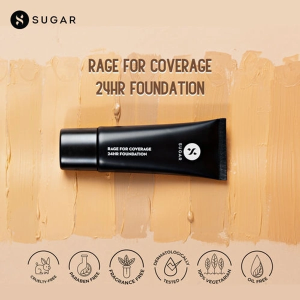 SUGAR Rage For Coverage 24hr Foundation - 37 Freddo (25ml)
