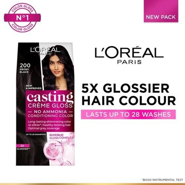 Loreal Paris Casting Creme Hair Color, Ebony black 200 ,160gm 